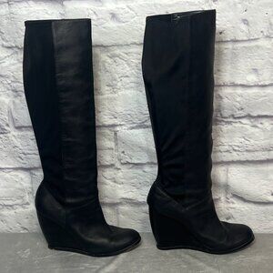 Seychelles Black Leather Tall Boots